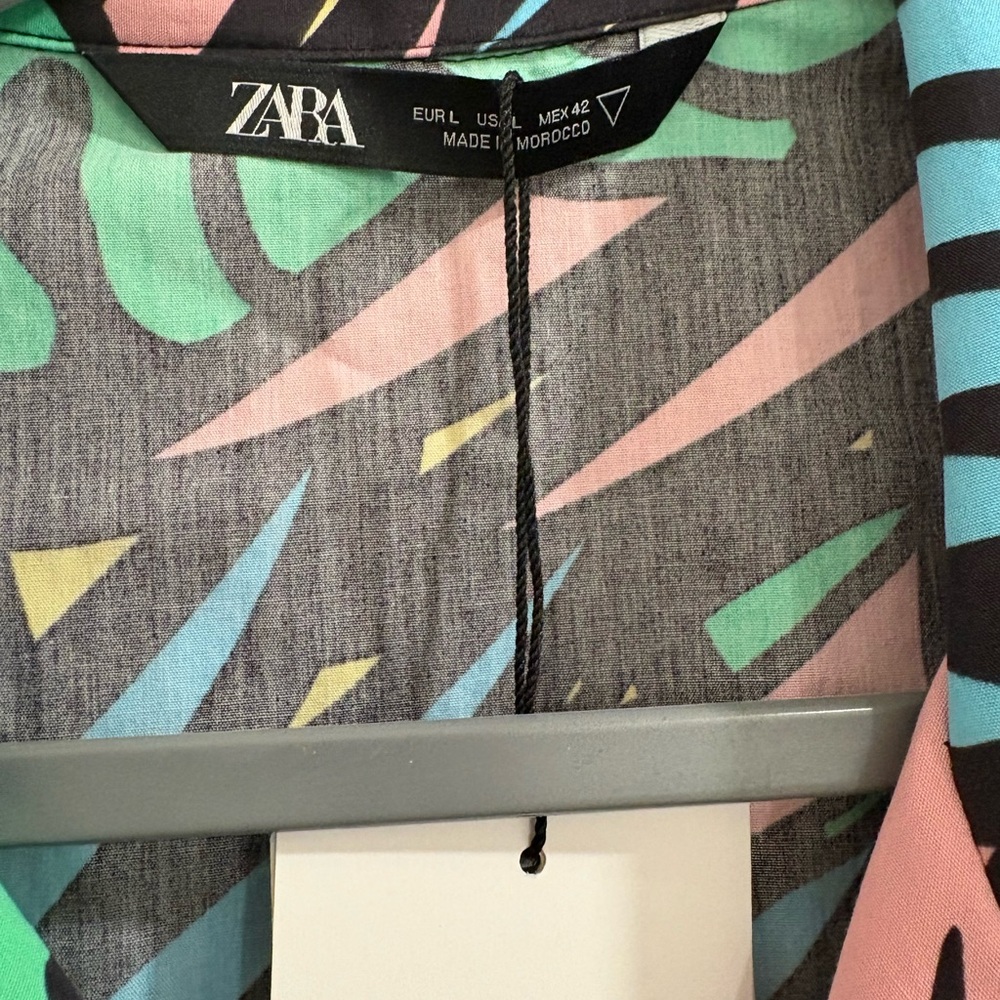 Zara Multicolor Abstract Print Shirt - Picture 3 of 4